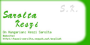 sarolta keszi business card